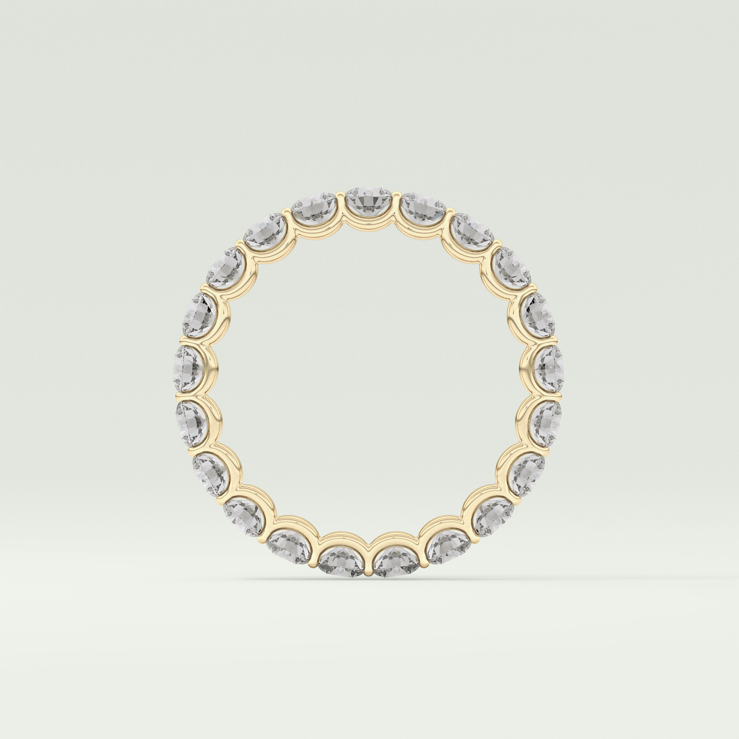 2.1 TCW Round Shaped Moissanite Wedding Band