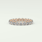 2.1 TCW Round Shaped Moissanite Wedding Band