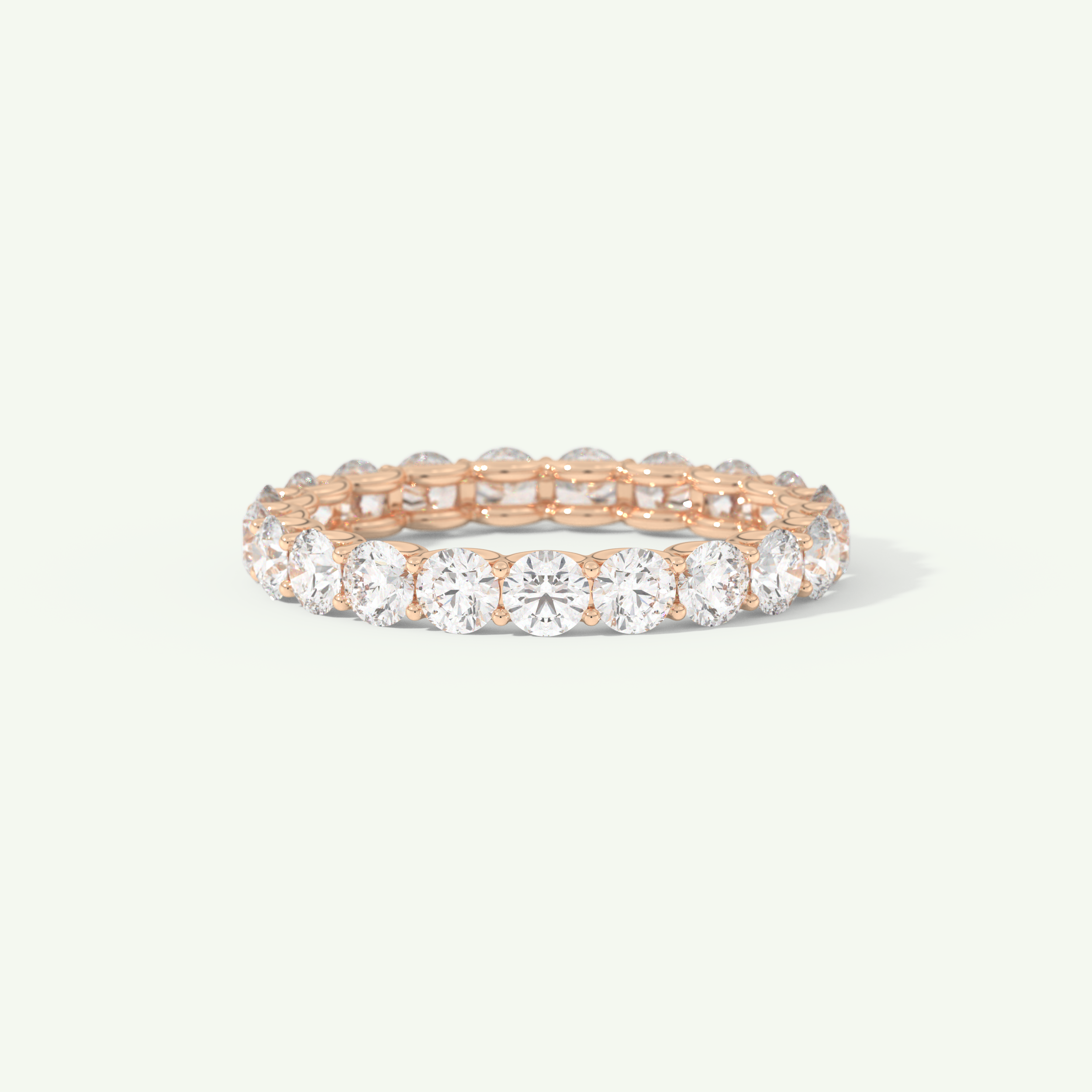 2.1 TCW Round Cut Lab-Grown Diamond Full Eternity Wedding Band