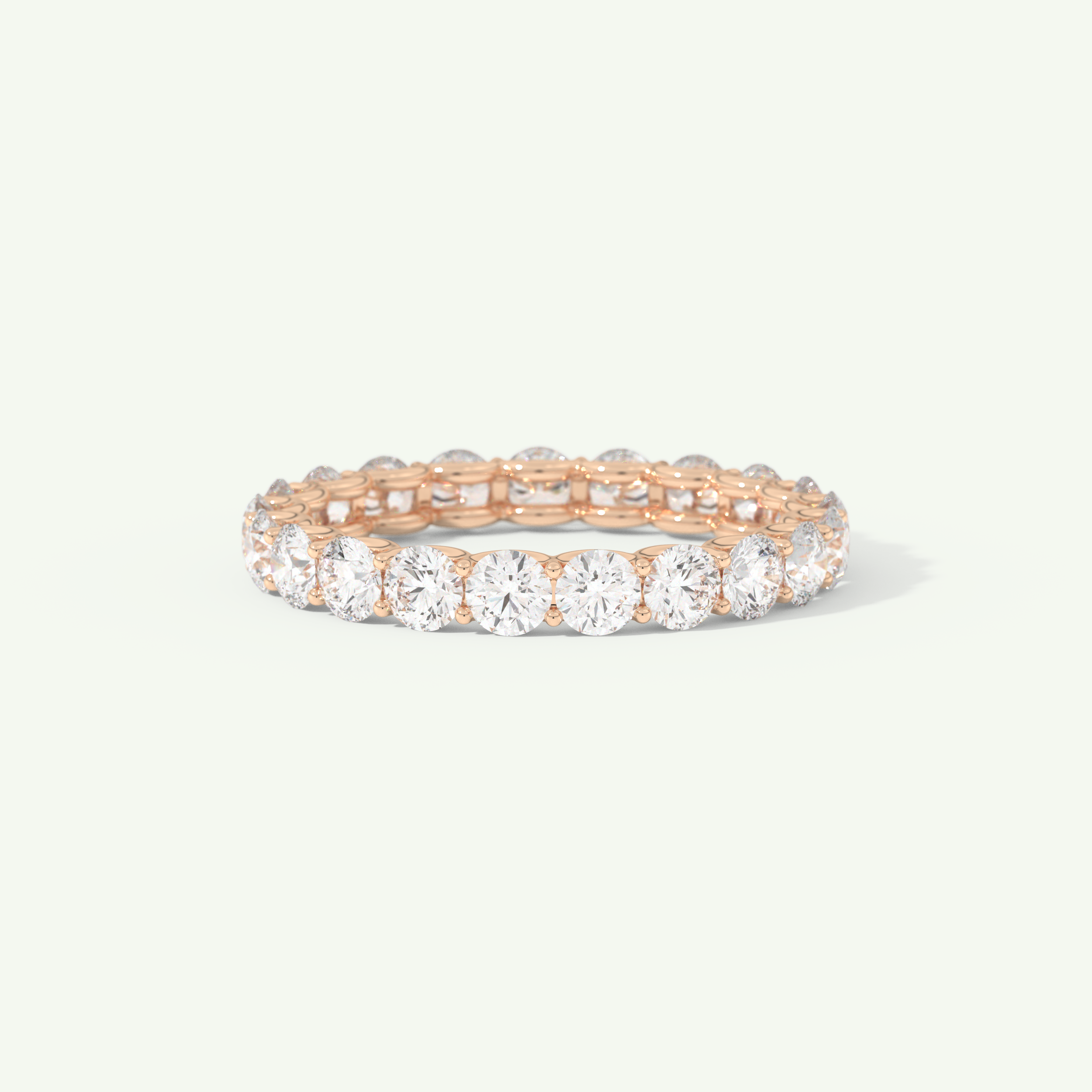 2.1 TCW Round Cut Lab-Grown Diamond Full Eternity Wedding Band