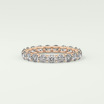 2.1 TCW Round Shaped Moissanite Wedding Band