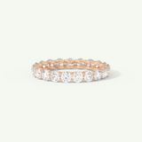 2.1 TCW Round Shaped Moissanite Full Eternity Wedding Band