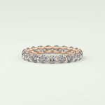 2.1 TCW Round Shaped Moissanite Wedding Band