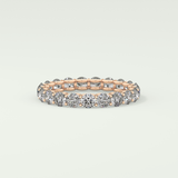 2.1 TCW Round Shaped Moissanite Wedding Band