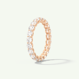 2.1 TCW Round Shaped Moissanite Full Eternity Wedding Band