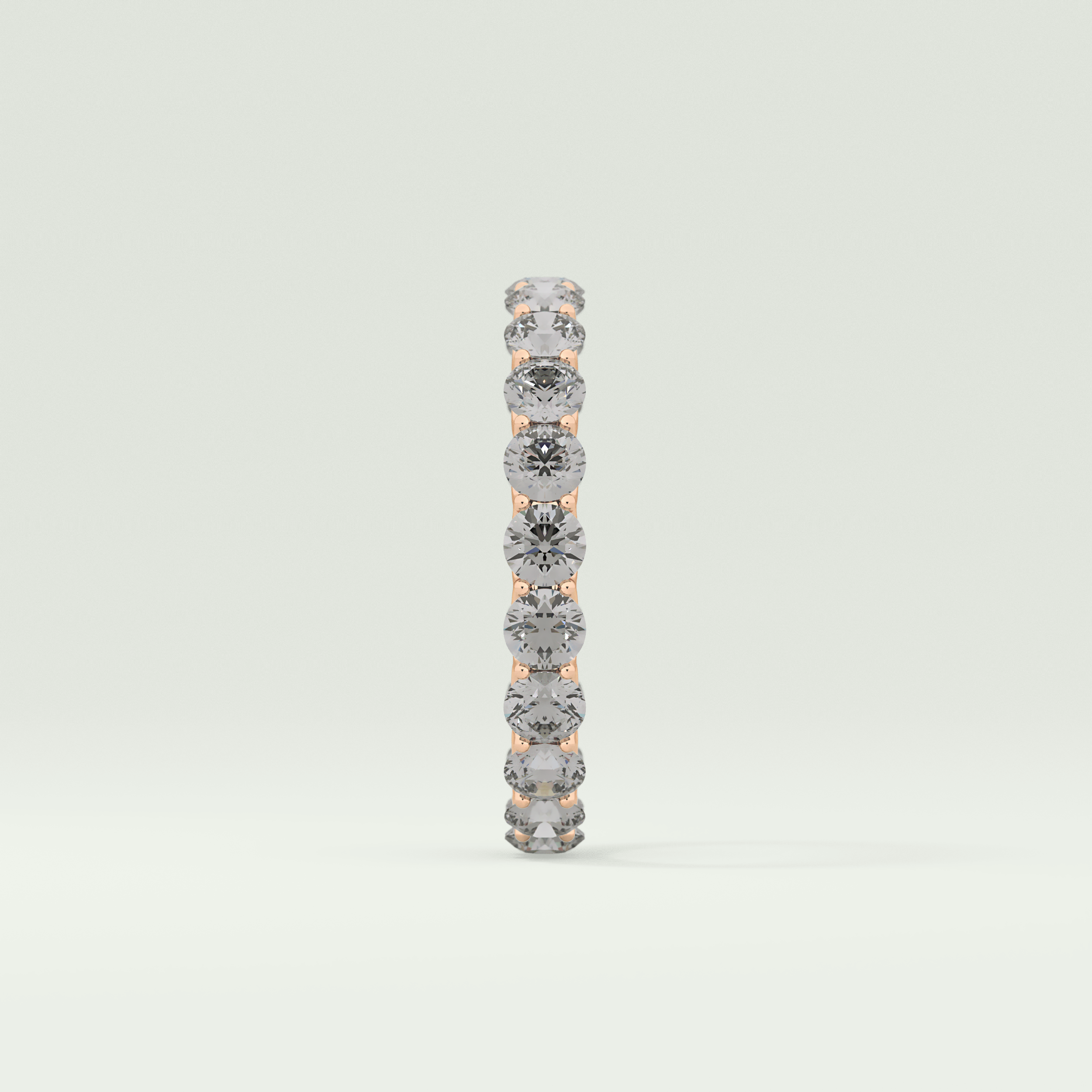 2.1 TCW Round Shaped Moissanite Wedding Band