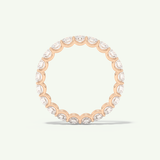 2.1 TCW Round Shaped Moissanite Full Eternity Wedding Band