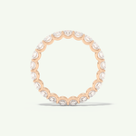 2.1 TCW Round Cut Lab-Grown Diamond Full Eternity Wedding Band