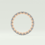 2.1 TCW Round Shaped Moissanite Wedding Band