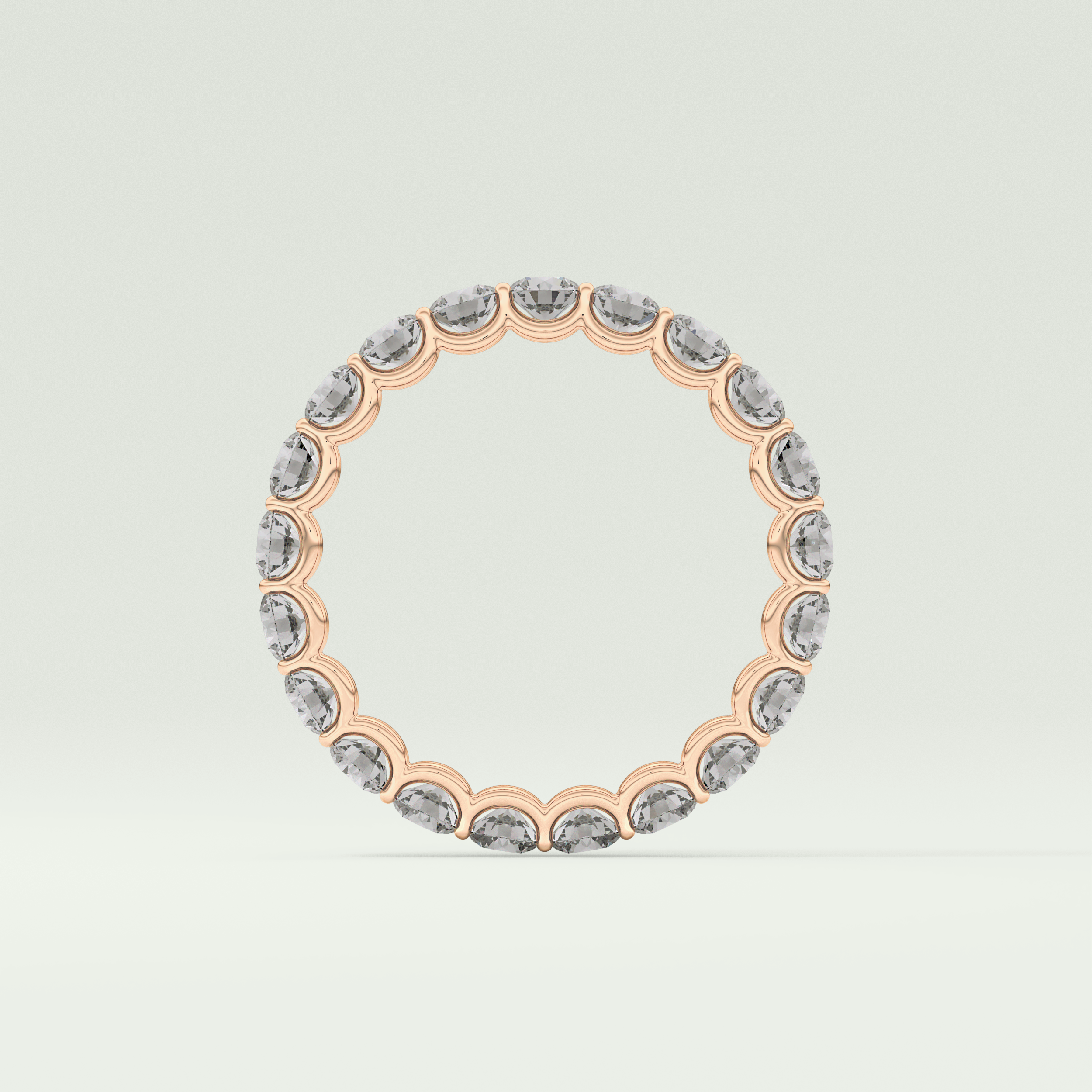 2.1 TCW Round Shaped Moissanite Wedding Band