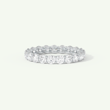 2.1 TCW Round Shaped Moissanite Full Eternity Wedding Band