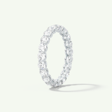 2.1 TCW Round Cut Lab-Grown Diamond Full Eternity Wedding Band