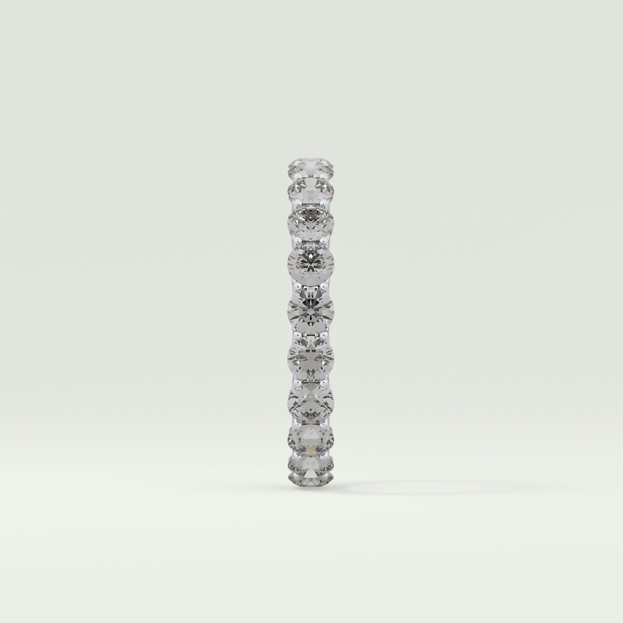 2.1 TCW Round Shaped Moissanite Wedding Band