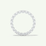 2.1 TCW Round Shaped Moissanite Full Eternity Wedding Band