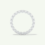 2.1 TCW Round Cut Lab-Grown Diamond Full Eternity Wedding Band