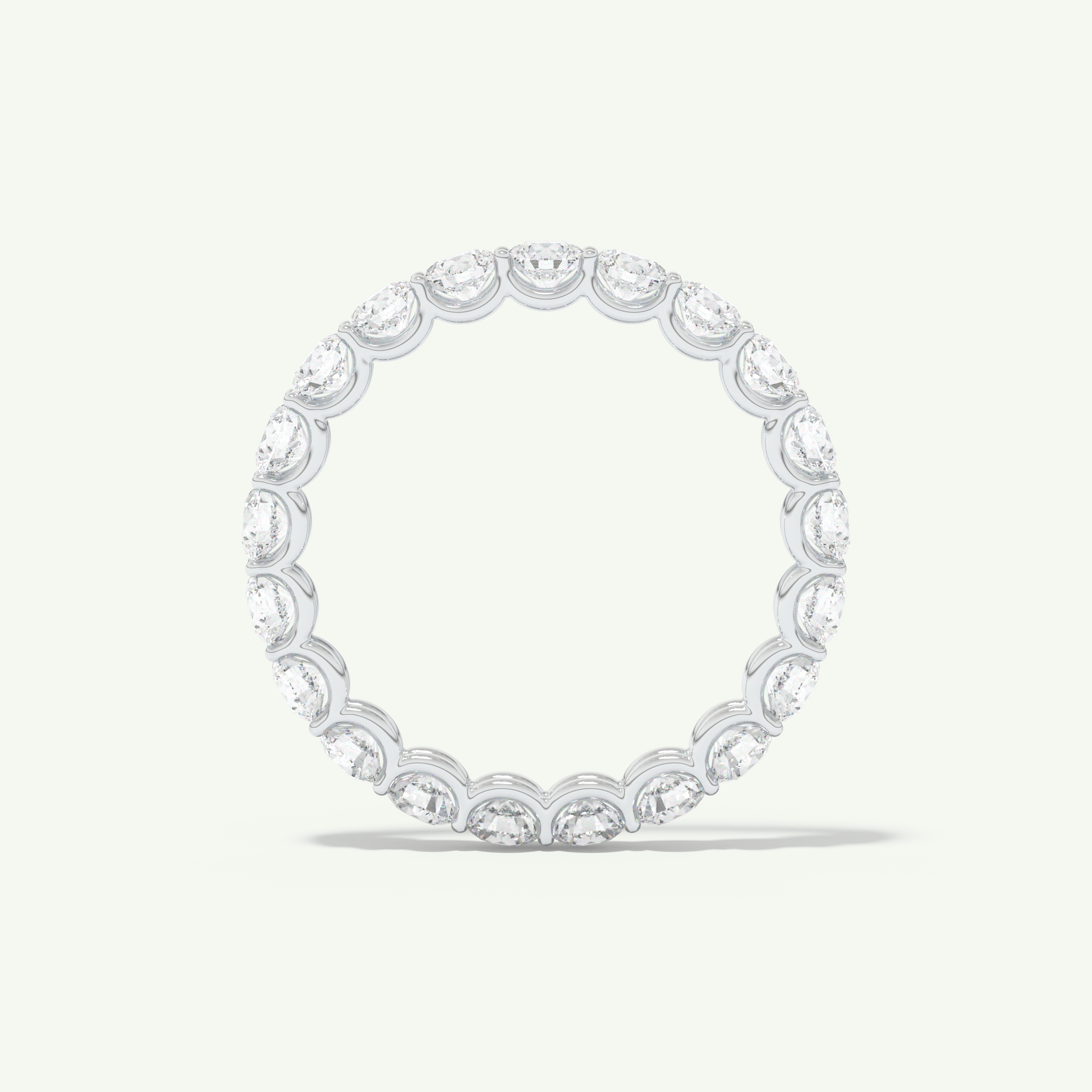 2.1 TCW Round Cut Lab-Grown Diamond Full Eternity Wedding Band