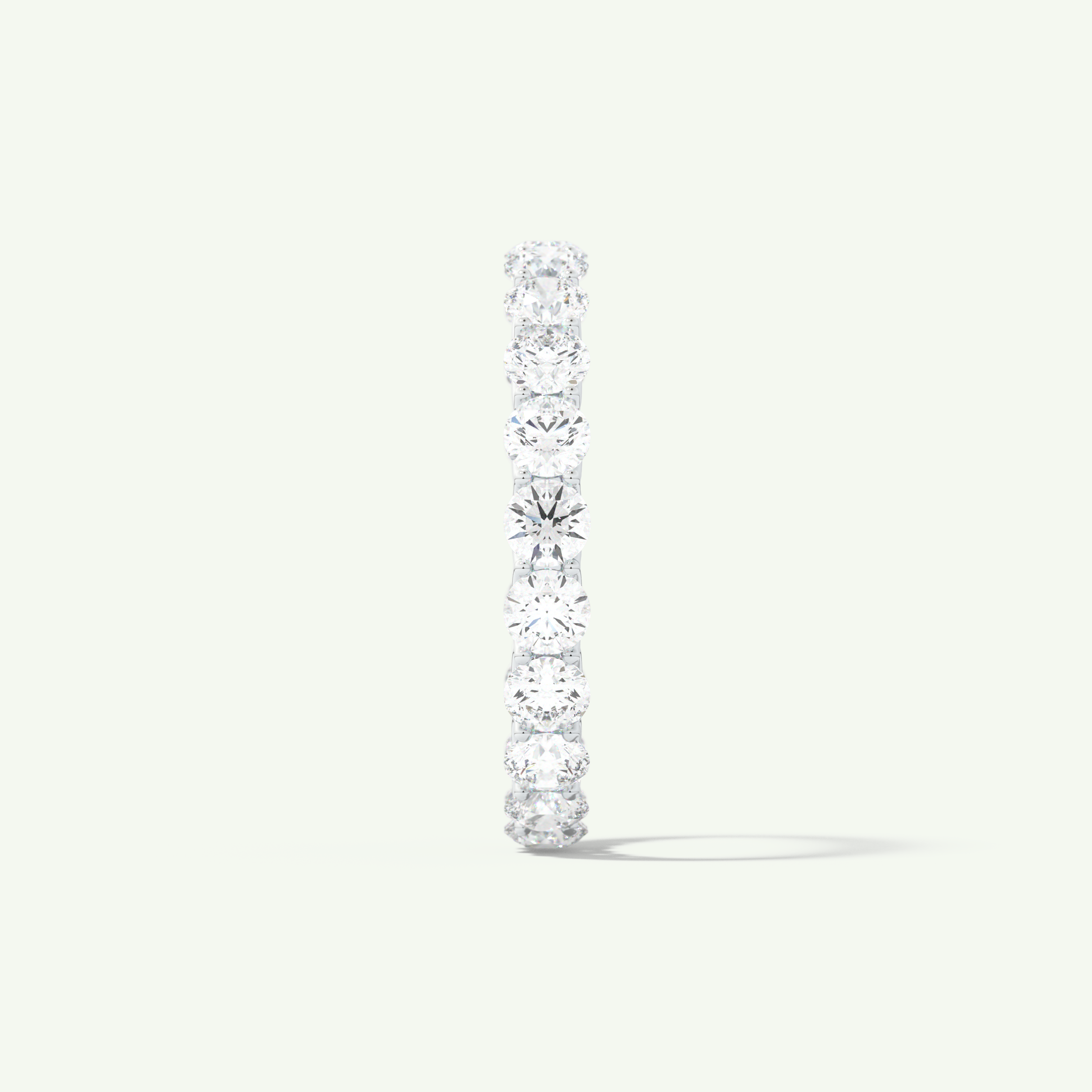2.1 TCW Round Cut Lab-Grown Diamond Full Eternity Wedding Band