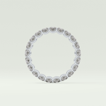 2.1 TCW Round Shaped Moissanite Wedding Band