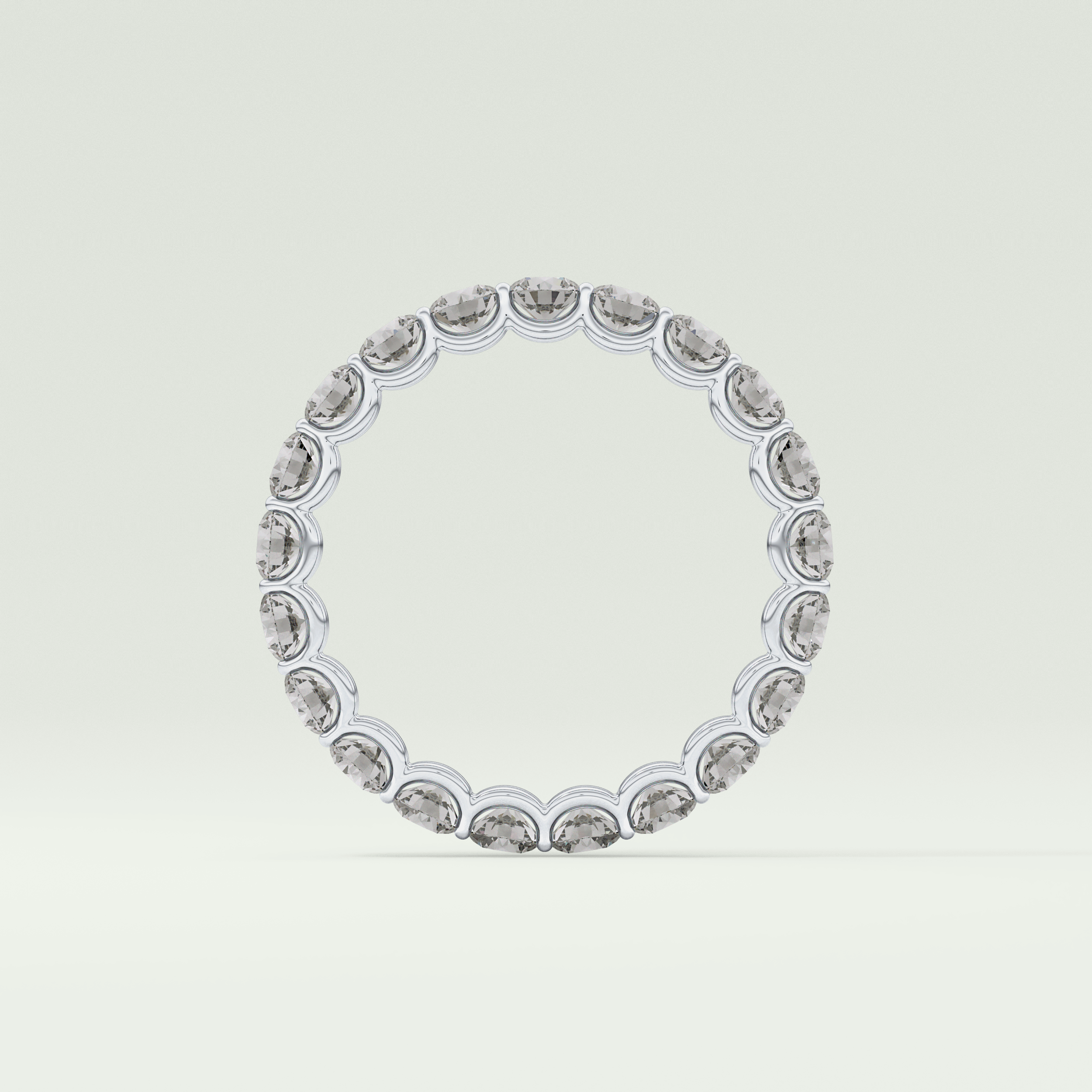 2.1 TCW Round Shaped Moissanite Wedding Band