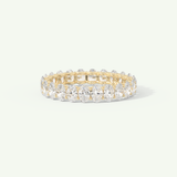 3.15 TCW Oval Shaped Moissanite Full Eternity Wedding Band