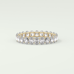 3.15 TCW Oval Shaped Moissanite Wedding Band