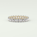 3.15 TCW Oval Shaped Moissanite Wedding Band