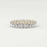 3.15 TCW Oval Shaped Moissanite Wedding Band