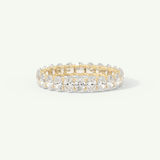 3.15 TCW Oval Cut Lab-Grown Diamond Full Eternity Wedding Band