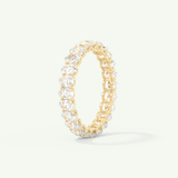 3.15 TCW Oval Shaped Moissanite Full Eternity Wedding Band