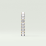 3.15 TCW Oval Shaped Moissanite Wedding Band