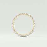 3.15 TCW Oval Shaped Moissanite Wedding Band