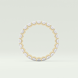 3.15 TCW Oval Shaped Moissanite Wedding Band