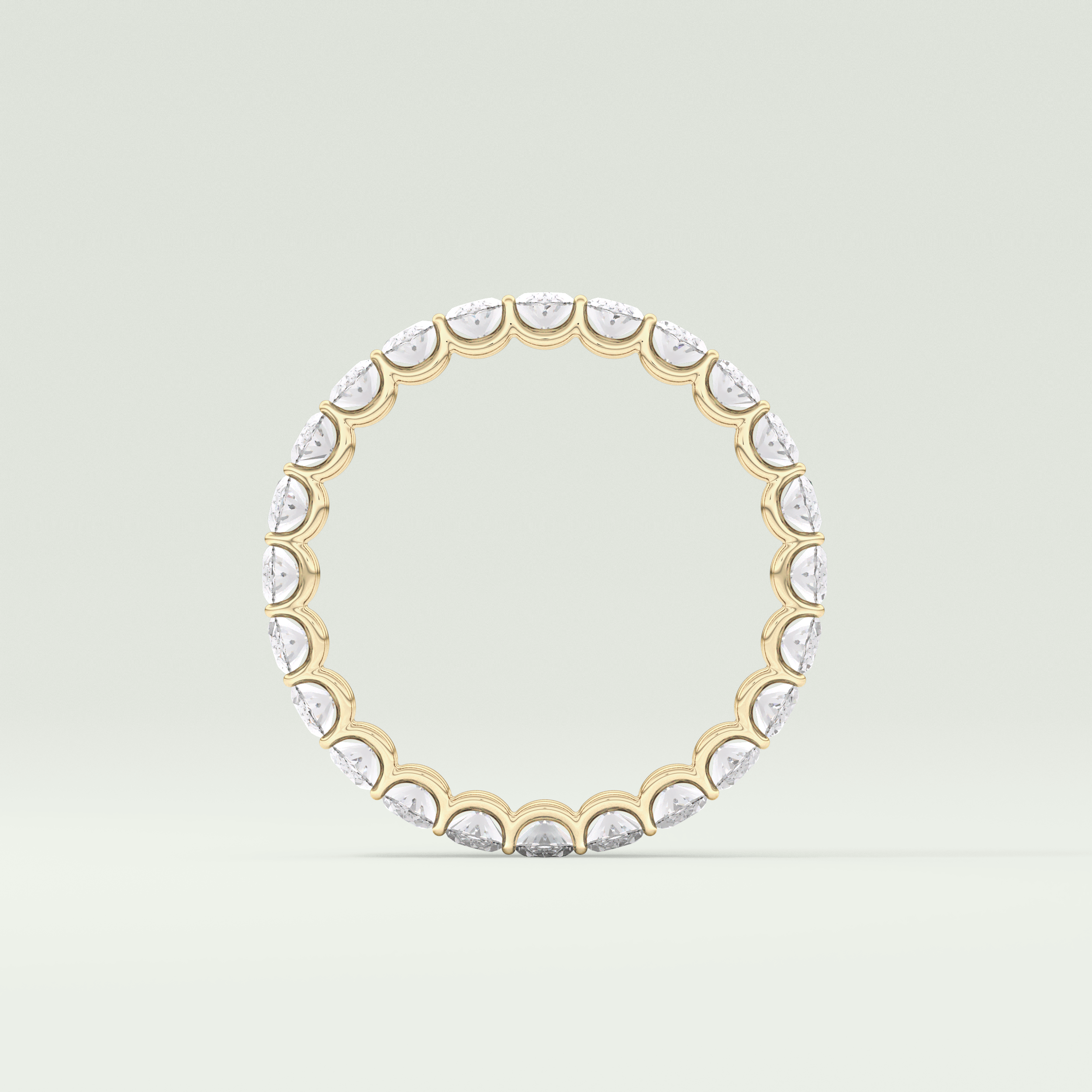 3.15 TCW Oval Shaped Moissanite Wedding Band