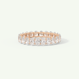3.15 TCW Oval Shaped Moissanite Full Eternity Wedding Band