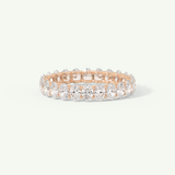 3.15 TCW Oval Shaped Moissanite Full Eternity Wedding Band