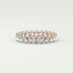 3.15 TCW Oval Shaped Moissanite Wedding Band