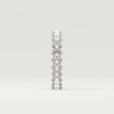 3.15 TCW Oval Shaped Moissanite Wedding Band