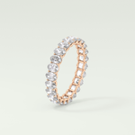 3.15 TCW Oval Shaped Moissanite Wedding Band