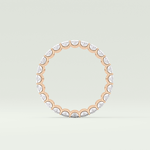 3.15 TCW Oval Shaped Moissanite Wedding Band