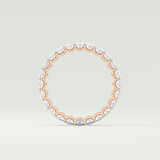 3.15 TCW Oval Shaped Moissanite Wedding Band