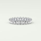 3.15 TCW Oval Shaped Moissanite Wedding Band