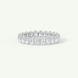3.15 TCW Oval Shaped Moissanite Full Eternity Wedding Band