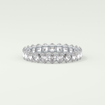 3.15 TCW Oval Shaped Moissanite Wedding Band
