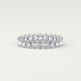 3.15 TCW Oval Shaped Moissanite Wedding Band