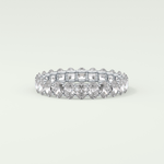 3.15 TCW Oval Shaped Moissanite Wedding Band