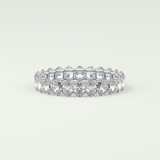 3.15 TCW Oval Shaped Moissanite Wedding Band