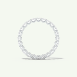 3.15 TCW Oval Shaped Moissanite Full Eternity Wedding Band