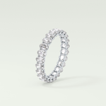 3.15 TCW Oval Shaped Moissanite Wedding Band