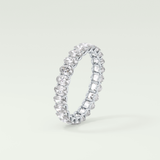 3.15 TCW Oval Shaped Moissanite Wedding Band