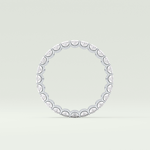 3.15 TCW Oval Shaped Moissanite Wedding Band